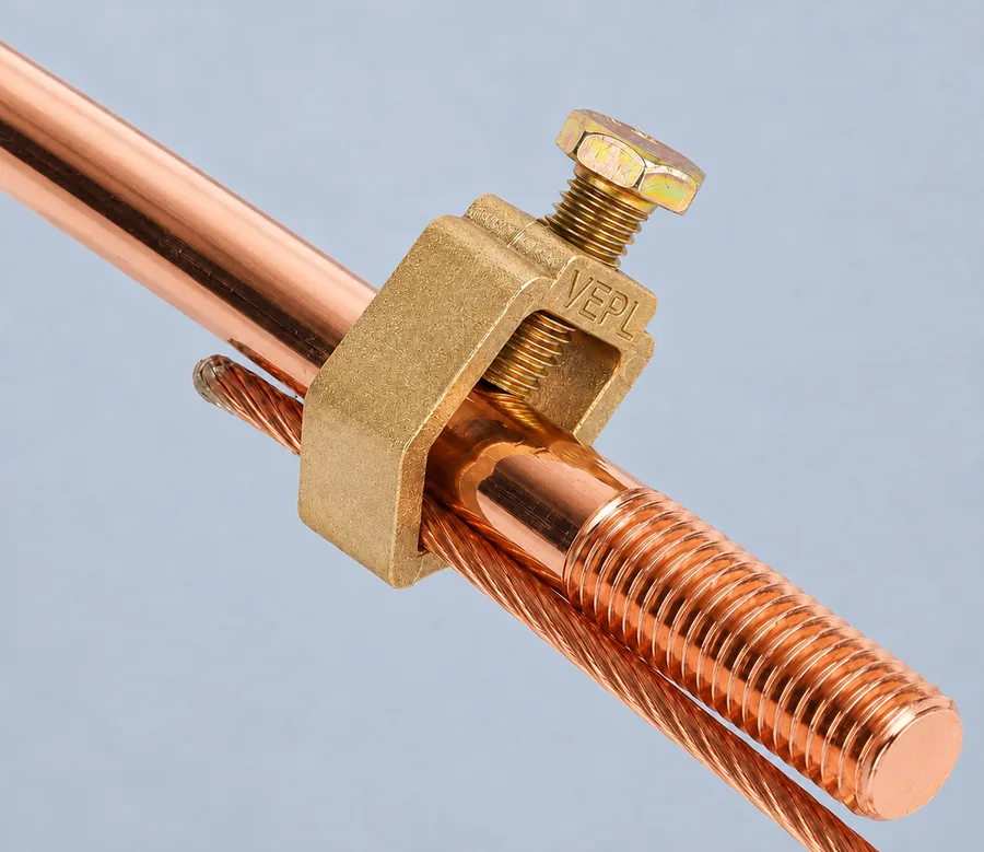 Brass earthing clamp