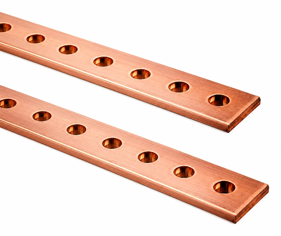 Copper busbar and earth bar