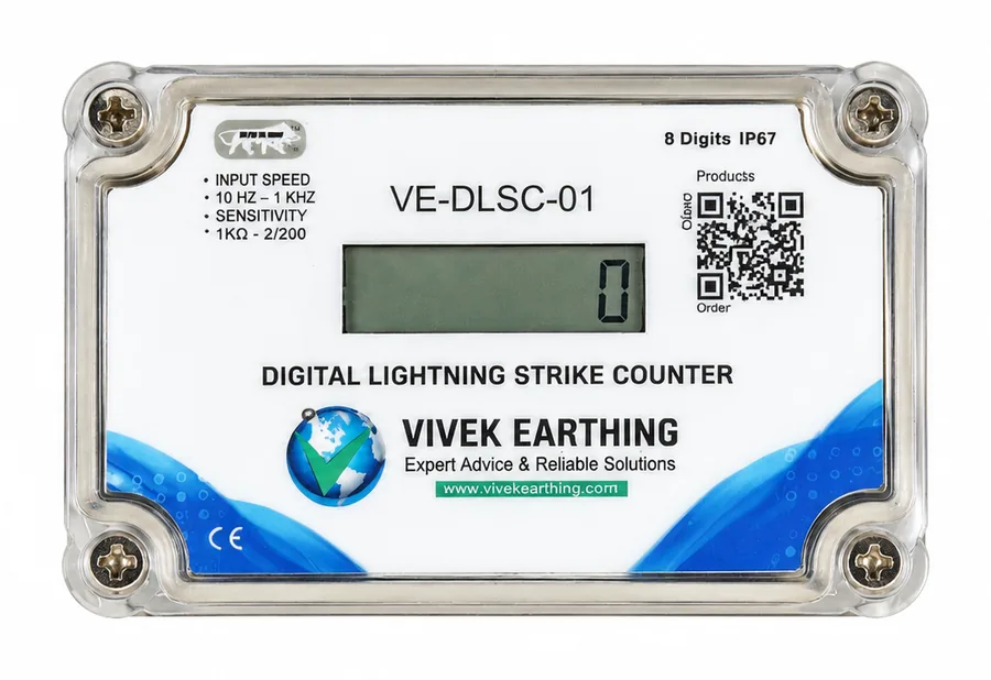 Digital lightning strike counter
