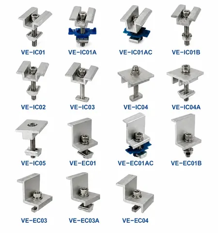 Solar panel clamps
